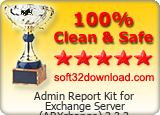 Admin Report Kit for Exchange Server (ARXchange) 3.3.3 Clean & Safe award